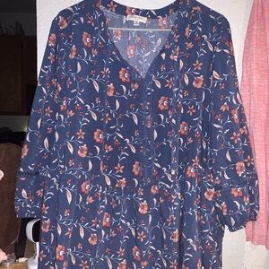 Floral Navy Blouse
